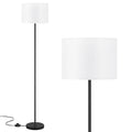 Minimalist Modern Floor Lamp Simple Design with White Shade, Foot Pedal for Daily Use