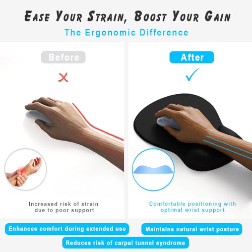 Eco-Friendly DEMON CHEST ErgoComfort Gel Wrist Rest Mouse Pad-Ergonomic Office Mousepad Collection