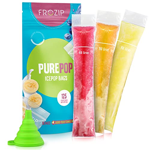 Smart Home Frozip 125 Disposable Ice Popsicle Mold Bags| BPA Free Freezer Collection