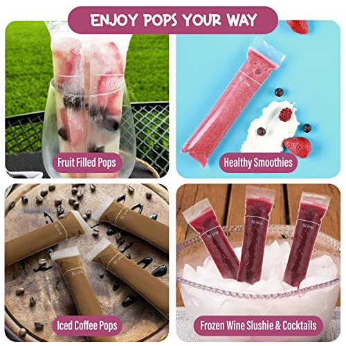 Smart Home Frozip 125 Disposable Ice Popsicle Mold Bags| BPA Free Freezer Collection