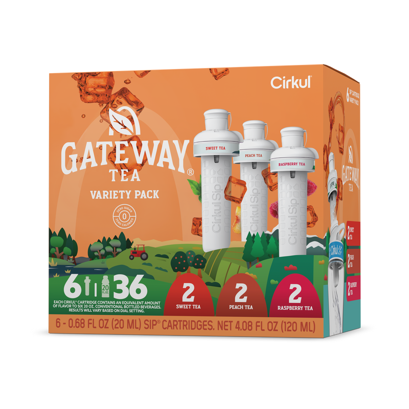 Sugar-Free Gateway Tea 6-Pack Variety Pack HM0F - Vitamin-Infused Natural Refreshing Flavor Core - Default Title