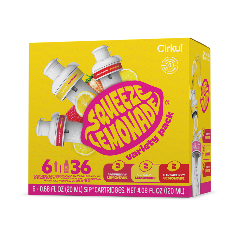 Refreshing Electrolyte Squeeze Lemonade 6-Pack Variety Pack 3TLS - Electrolyte Hydration Enhanced Taste Cartridges - Default Title