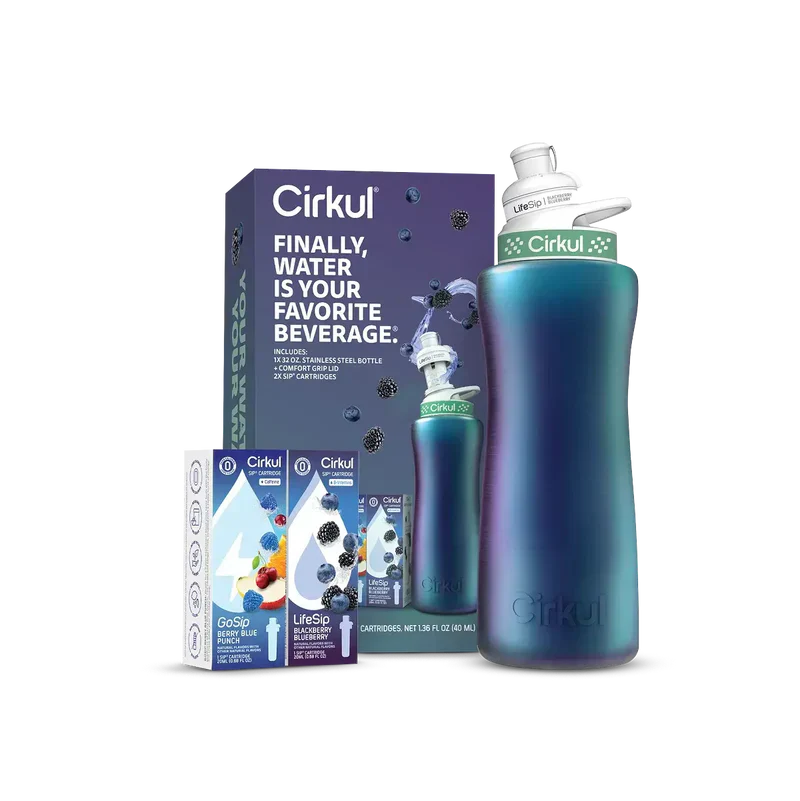 Whimsical Doughnut 32oz. Chameleon Stainless Steel Bottle Starter Kit 95KR - Squishy Dohnut Sweet Treat Shaped Stress Toy - Default Title