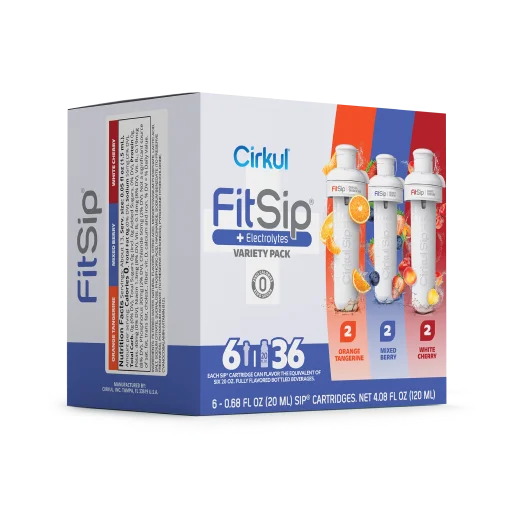 Zero-Calorie FitSip 6-Pack Variety Pack HE3H - Vitamin-Infused Natural Refreshing Flavor Core Detail