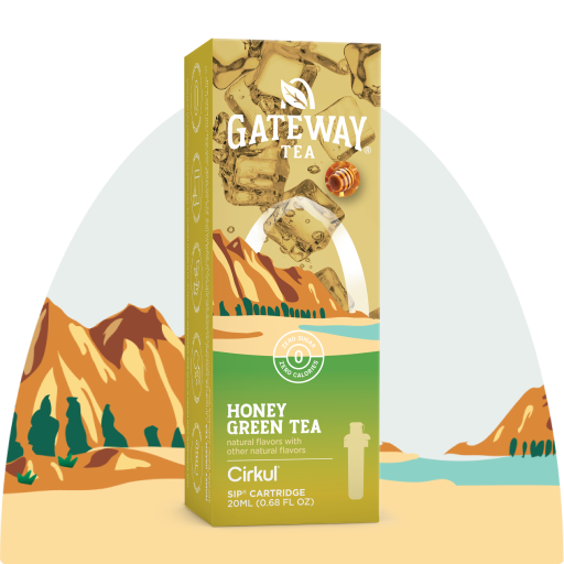 Natural Fruit Flavored Gateway Honey Green Tea D1OV - Electrolyte Hydration Enhanced Taste Cartridges - Default Title