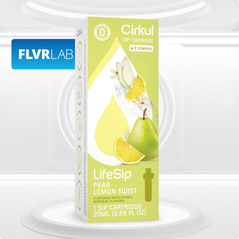 Vitamin-Infused LifeSip Pear Lemon Twist L82Z - Sugar-Free Fruit Flavor Cartridge Refill Detail