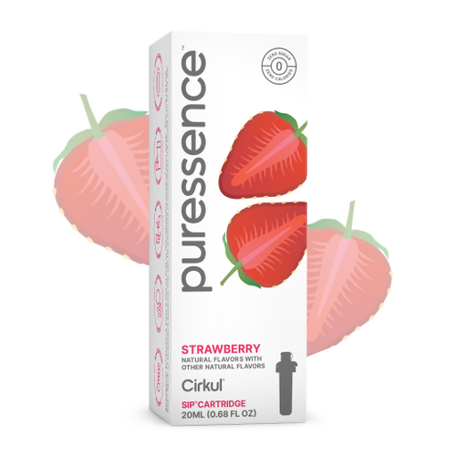 Natural Fruit Flavored Puressence Strawberry (Unsweetened) OR1Y - Zero-Calorie Multi-Flavor Sip Pods for Water Bottle - Default Title